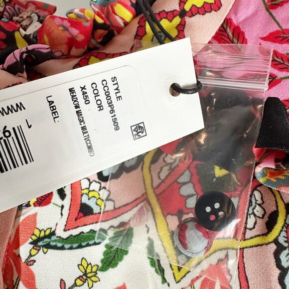 Alice and Olivia Kathy Ruffled Mini Sheath Dress Size US 6  Meadow Magic - Picture 4 of 15